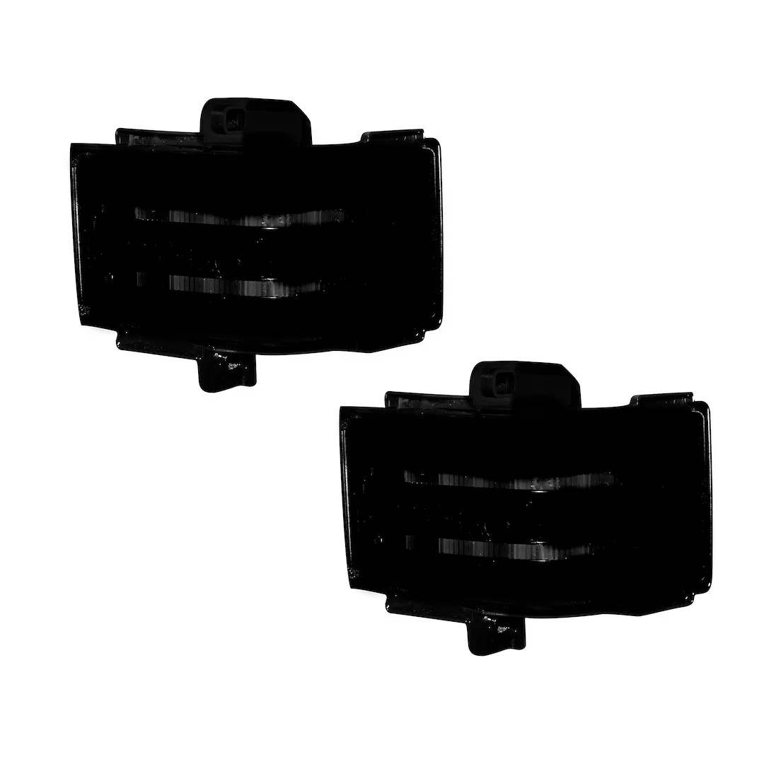 264245WHBKX – RECON ACCESS Exterior Mirror Turn Signal Light, Smoke Lens LED White Running/ Amber Blinking Turn Signa...